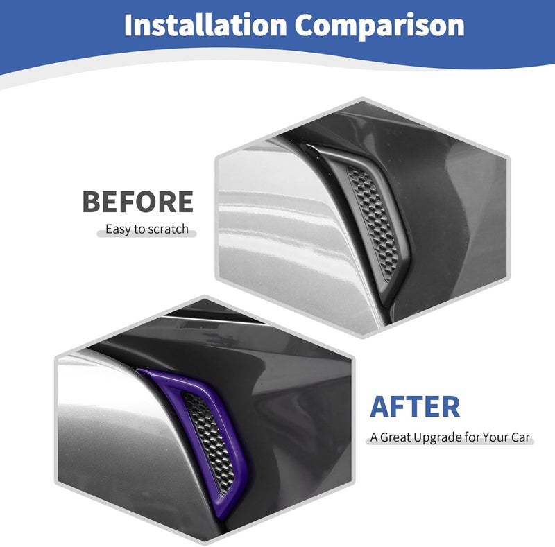 RT-TCZ for Jeep JL Side Fender Vent Decal Trim Cover for Jeep Wrangler JL JLU 2018-Present for Gladiator JT 2020-Present Purple Exterior Accessories 2pcs - Image 2